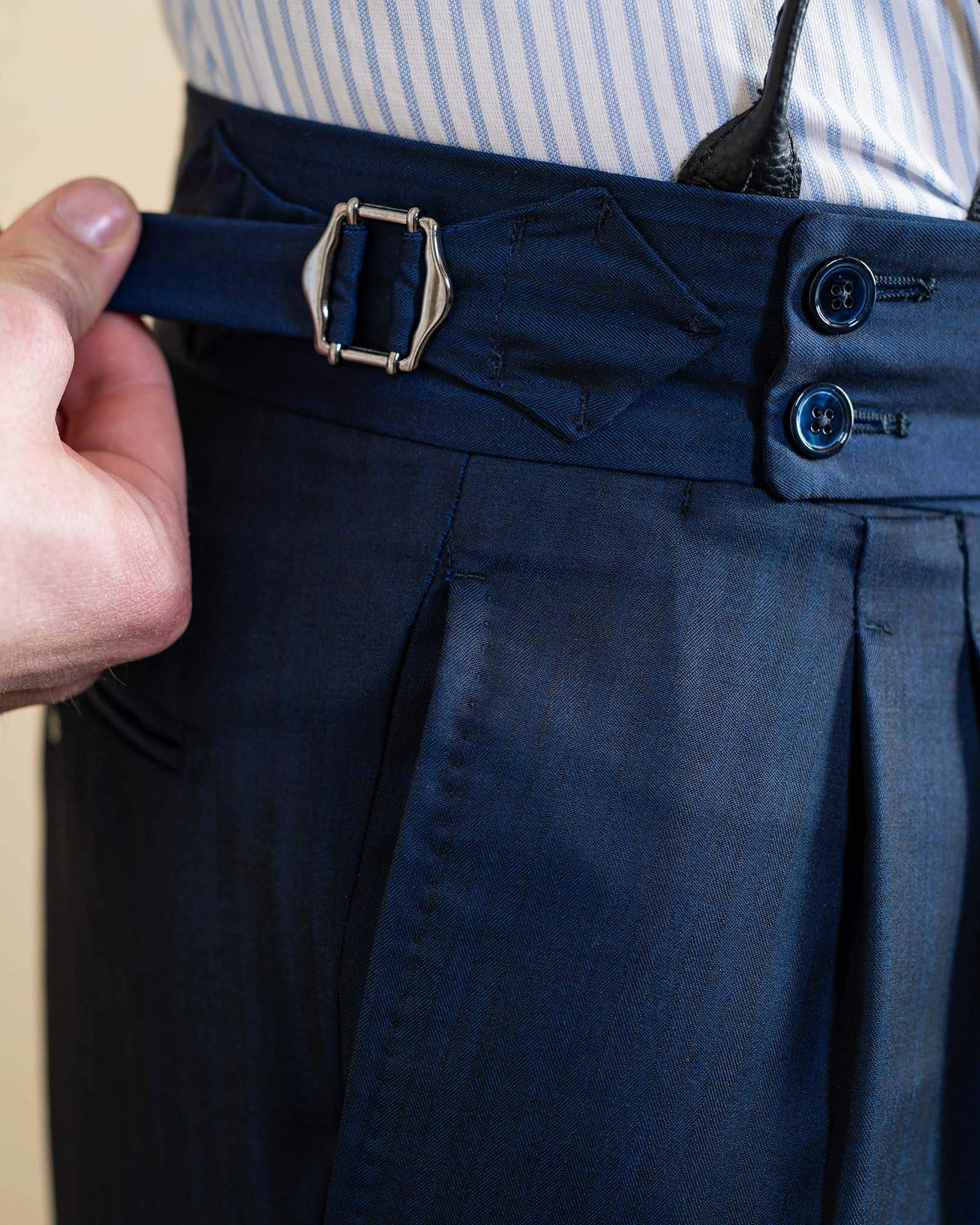 Navy Solaro Signature Trousers