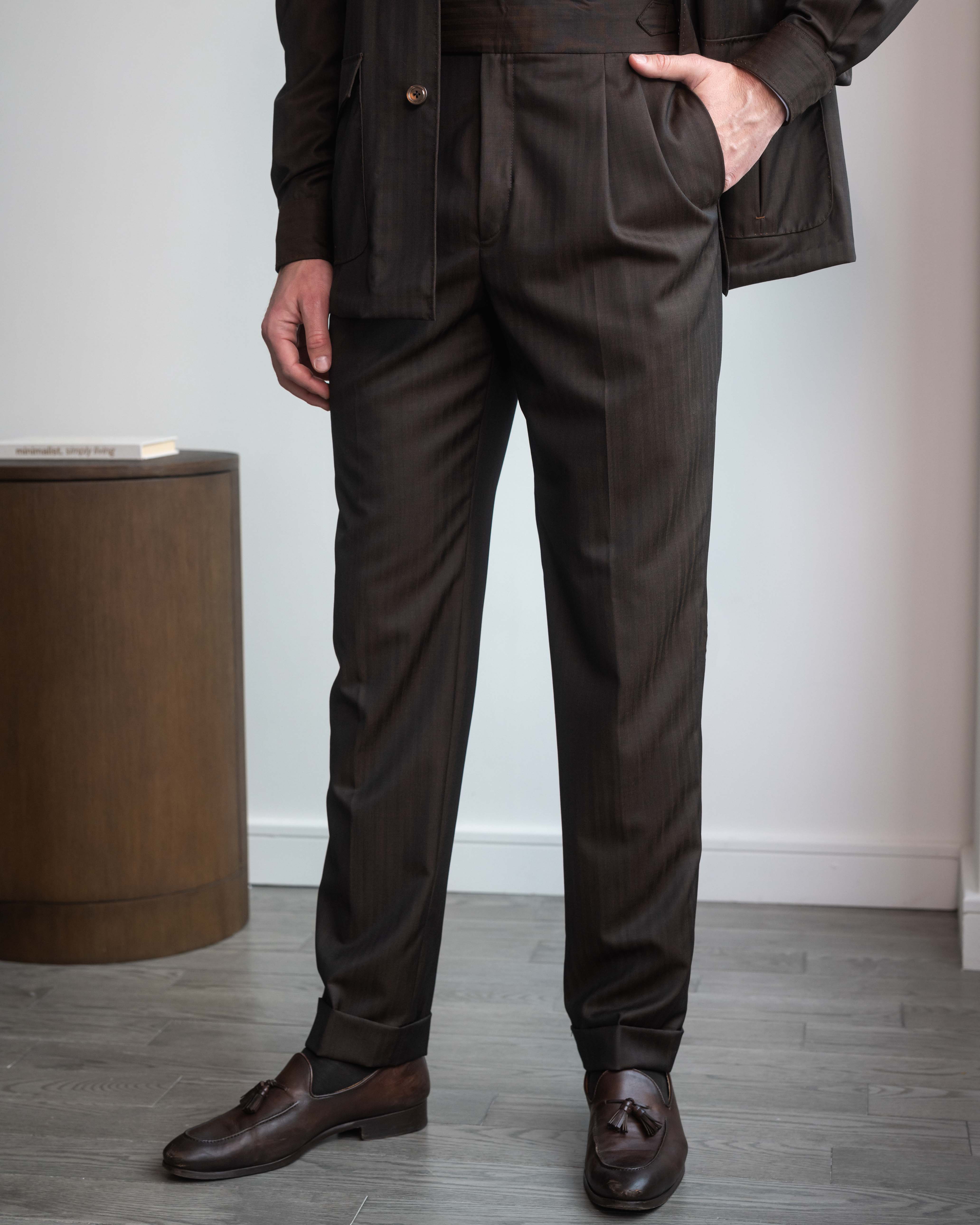 Brown Solaro Signature Trousers
